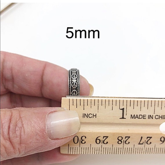 Peace Sign Sterling Silver Toe Ring, 3/8”, Adjustable, NEW, Ships in Gift Box - Picture 9 of 9